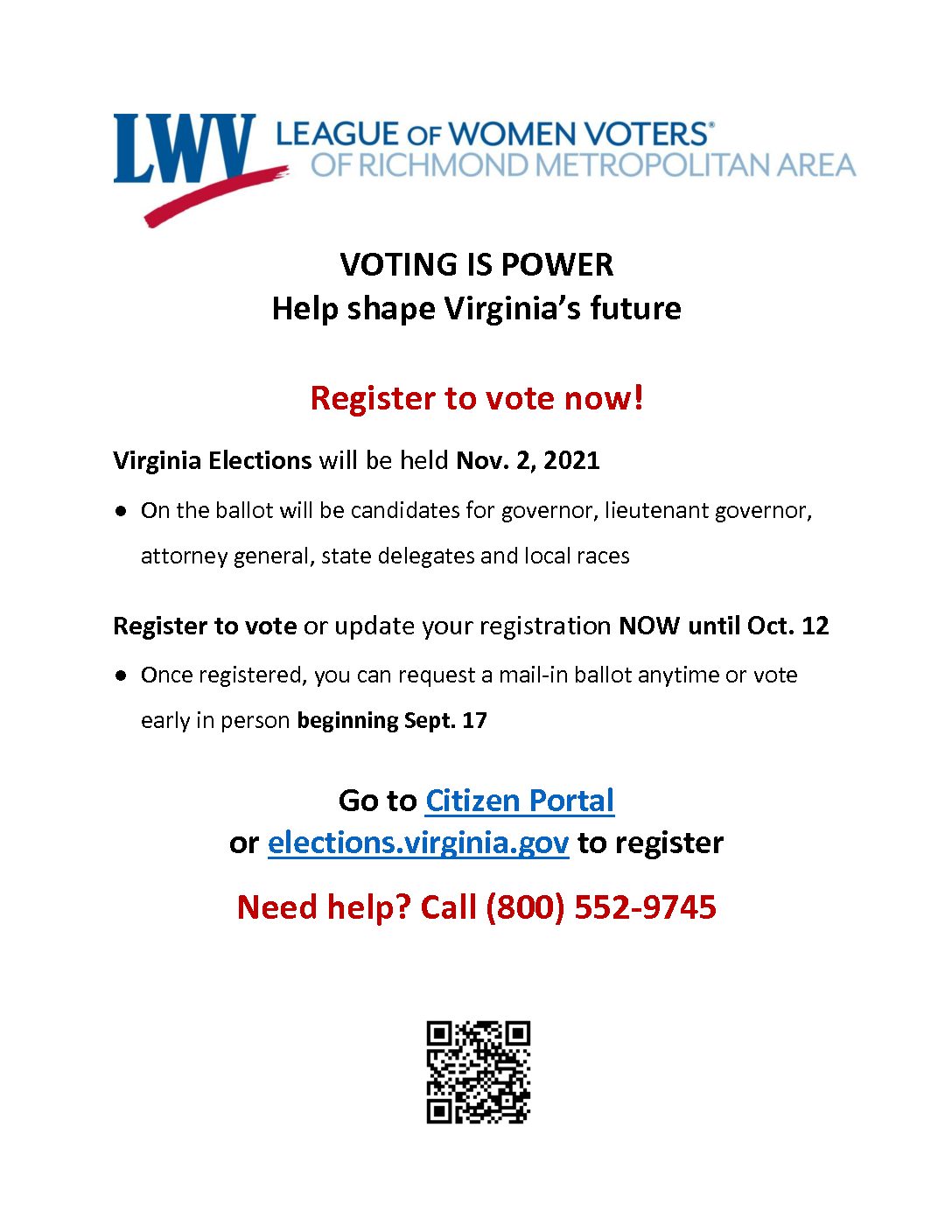 Register to vote Fact Sheet