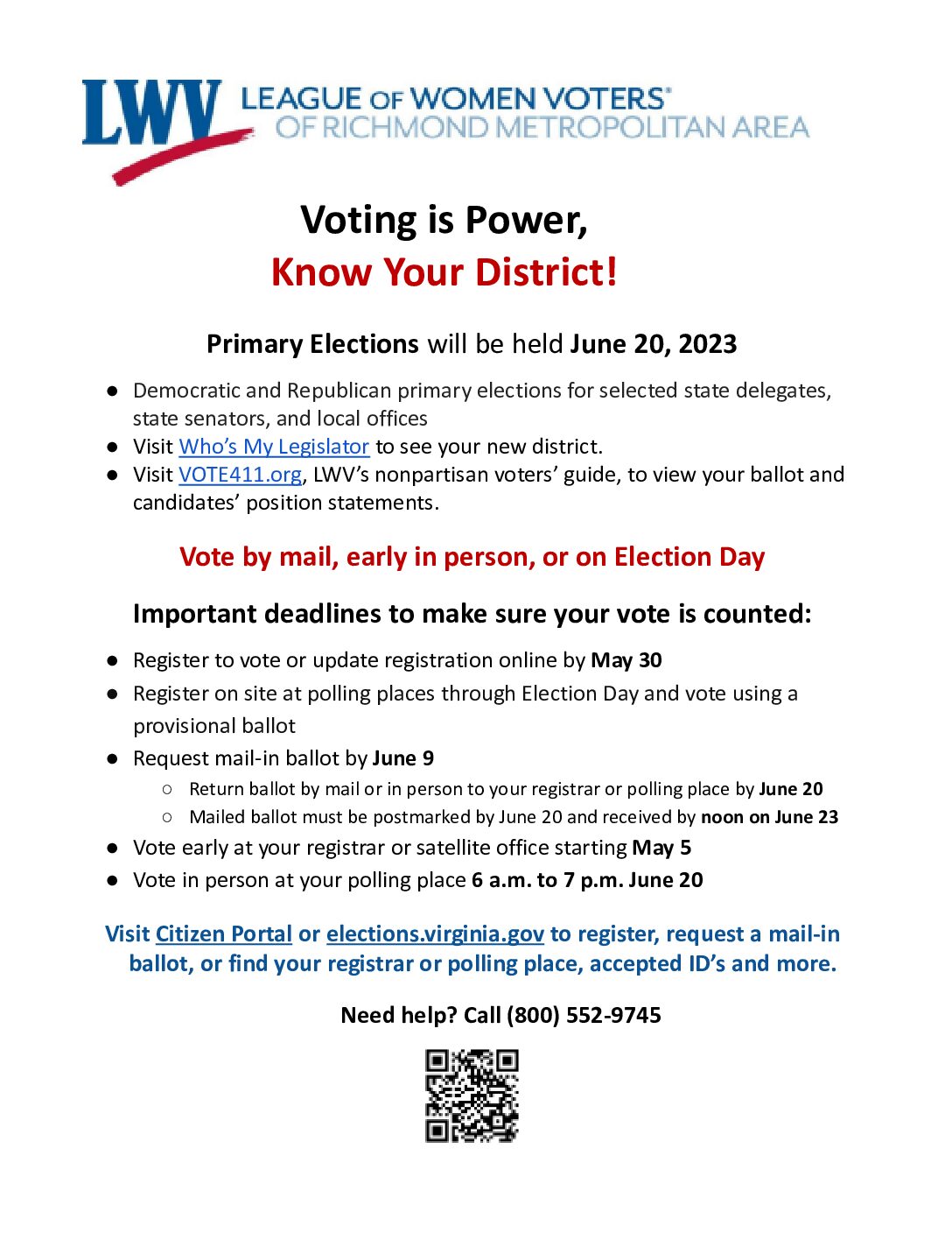 June 20th is the primary, do you have your plan to vote?