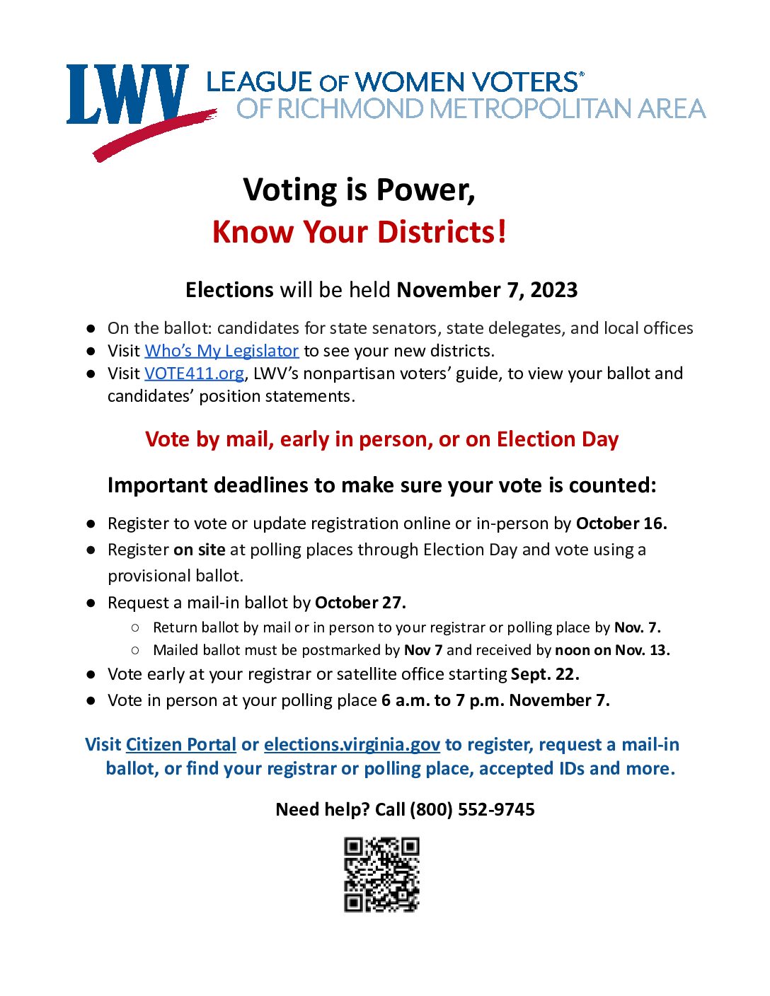Voter Fact Sheets 2023