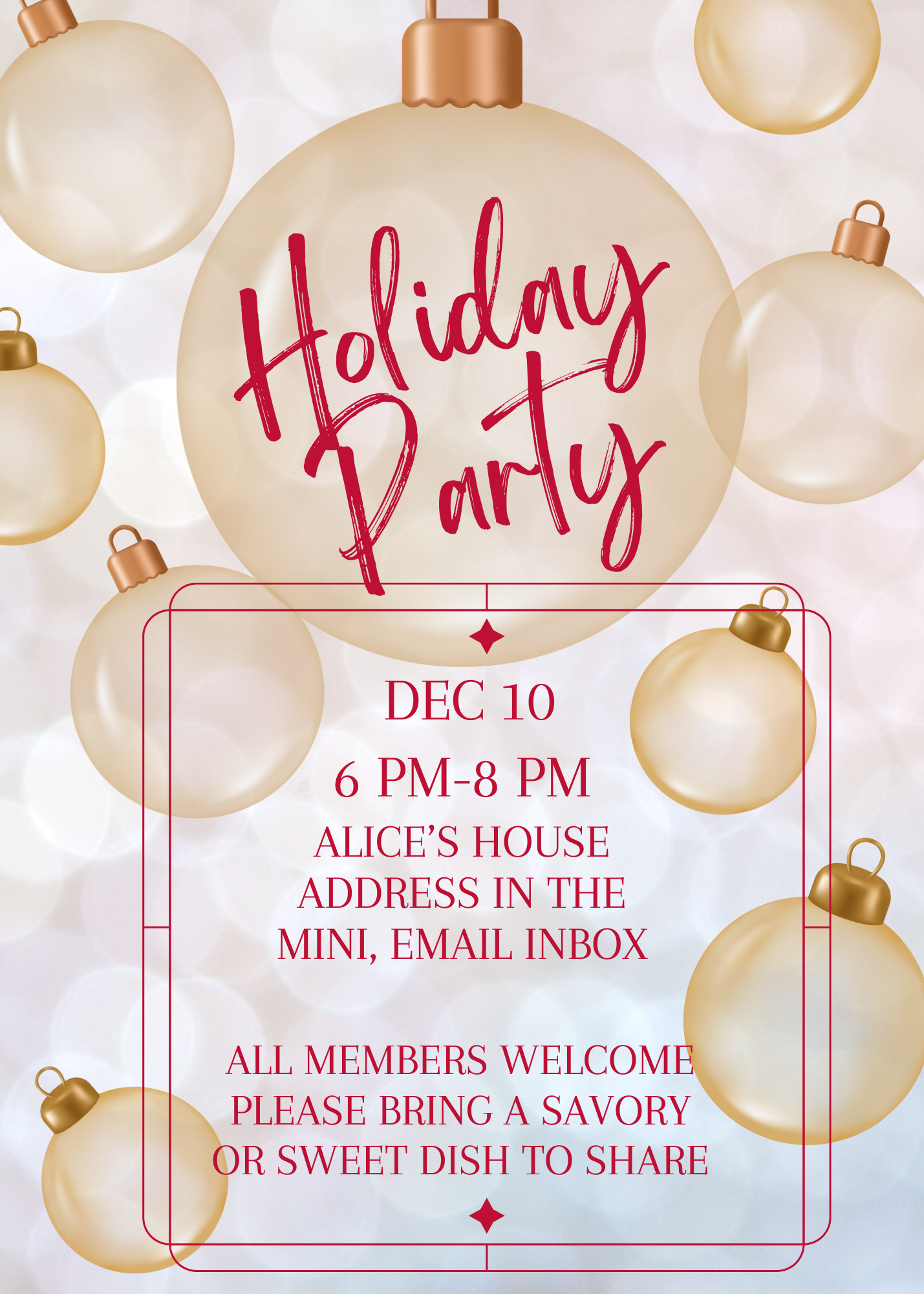 holiday party flyer